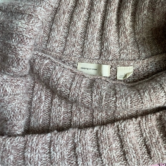 Sleeping on Snow funnel neck sweater with poet sleeves.  Size L.  Anthropologie. - Picture 5 of 6